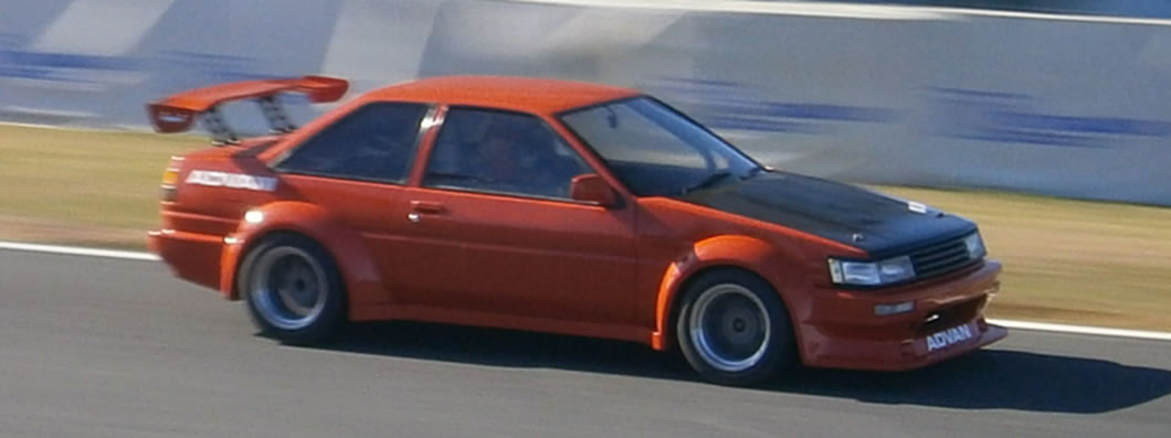 AE86レビン・エアロキットの写真(筑波サーキット)